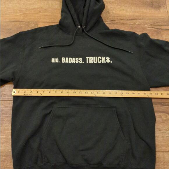 Big Badass Trucks Adult XL Hoodie Sweatshirt Cars Biker Punk Grunge Harley - Picture 5 of 7